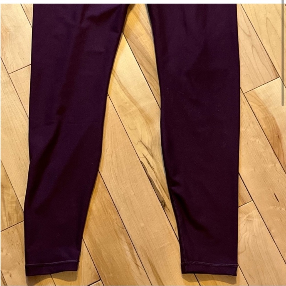 Savage x Fenty Sport Maroon leggings size large (US 8-10) - Picture 2 of 7